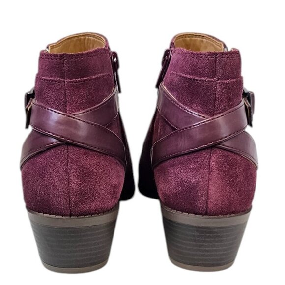 Vionic Womens Farrah Ankle Bootie, Port Wine, Suede, Comfort, Size 7.5 - Picture 5 of 10